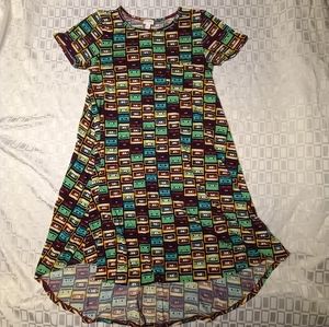 LuLaRoe Retro Music Cassette Tape Print Carly women's size M